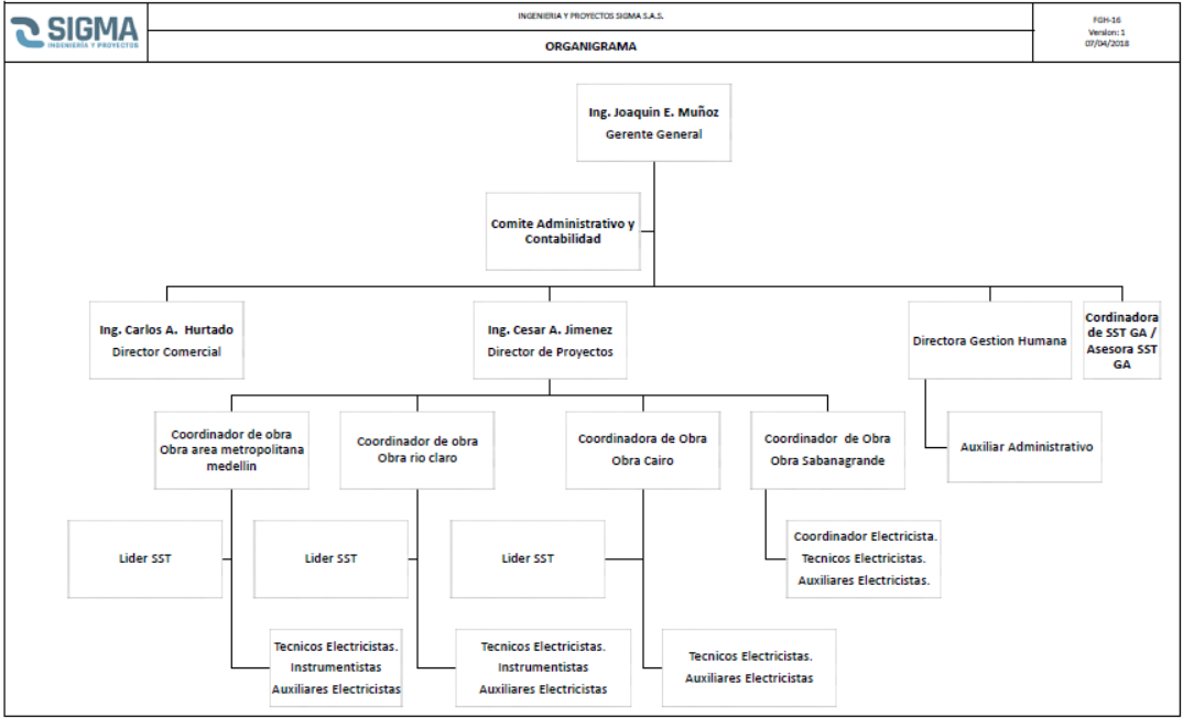 Organigrama sigma